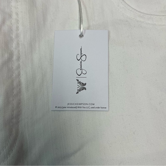 Jessica Simpson Women's White Beloved High Waist Denim Short Size 20W - Picture 4 of 13